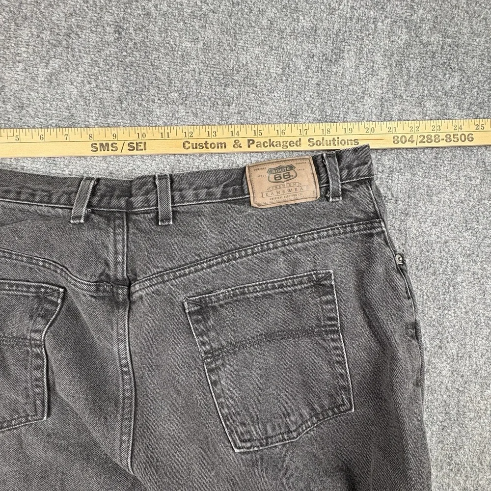 Vintage‎ 90s Route 66 Jeans 24WP Relaxed Black Distressed Grunge Y2K Streetwear